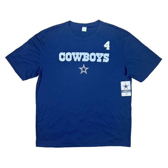 Sport-Tek Dallas Cowboys Authentic Apparel 4 Dak Prescott Tee - Picture 1 of 4